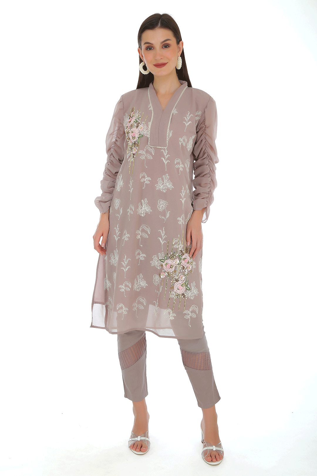 Mahi Mouve Puffed sleeves Suit Set