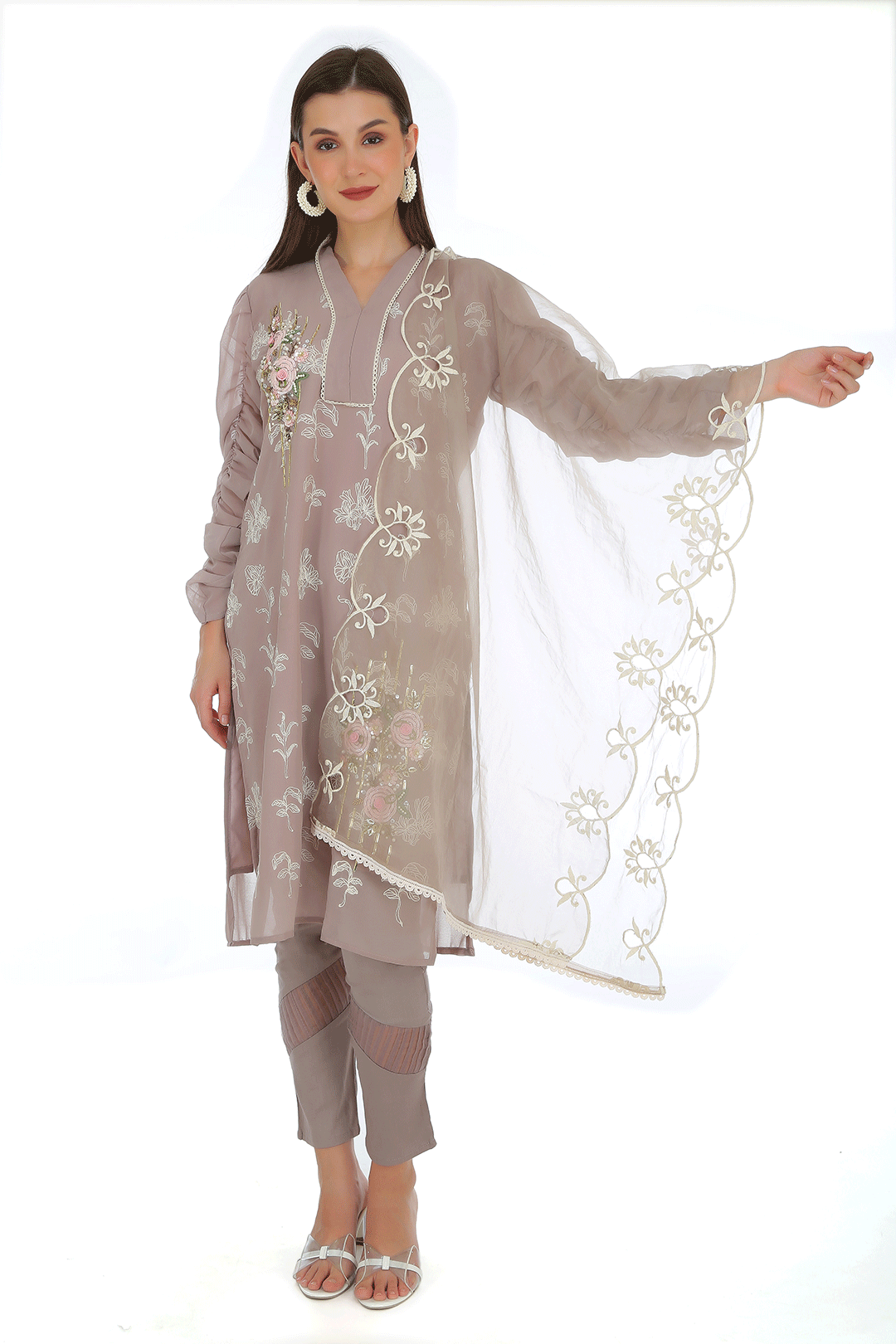 Mahi Mouve Puffed sleeves Suit Set