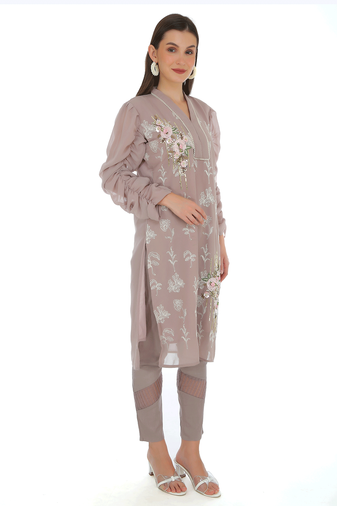 Mahi Mouve Puffed sleeves Suit Set